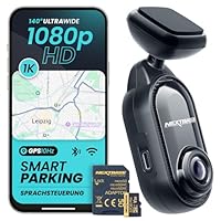 Nextbase Piqo 1K Dashcam Auto + 32GB SD Karte | Kompakte Full HD Autokamera ohne Display | App-Steuerung, Parküberwachung & Loop-Aufnahme