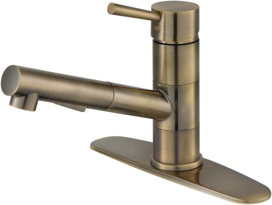 Gourmetier LS8400DL Concord Single-Handle Pull-Out Kitchen Faucet, Matte Black