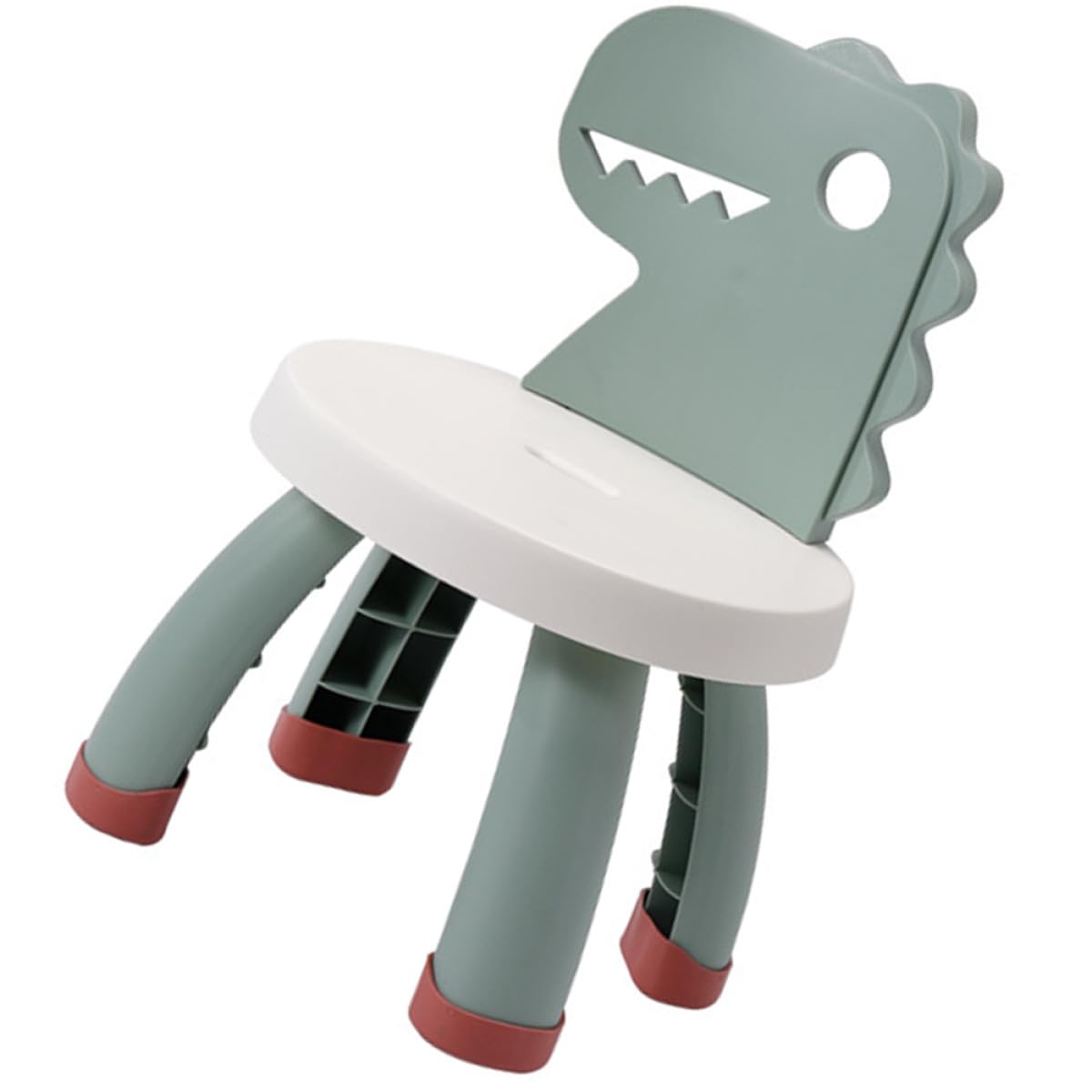 Tabouret d'apprentissage dinosaure vert en classe de maternelle pour s'asseoir en sécurité