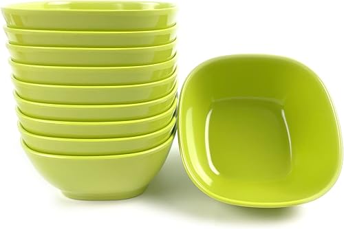 Cuenco de postre de melamina de 4.4 pulgadas para niños, cuenco pequeño para helado, aperitivos, ensalada de arroz, sopa, cereales, juego de 10 disponible en Yaxa Mexico