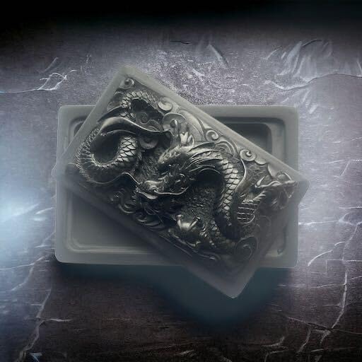 中国 龍彫刻 硯 蓋付 骨董品 スズリ 安い 価格