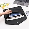 Wason Porte documents Extensible A4 en Cuir PU avec Pochettes de Grande Taille pour Factures Papier, Papeterie, Tablette et PC, étude de Travail Voyage(Noir) #2