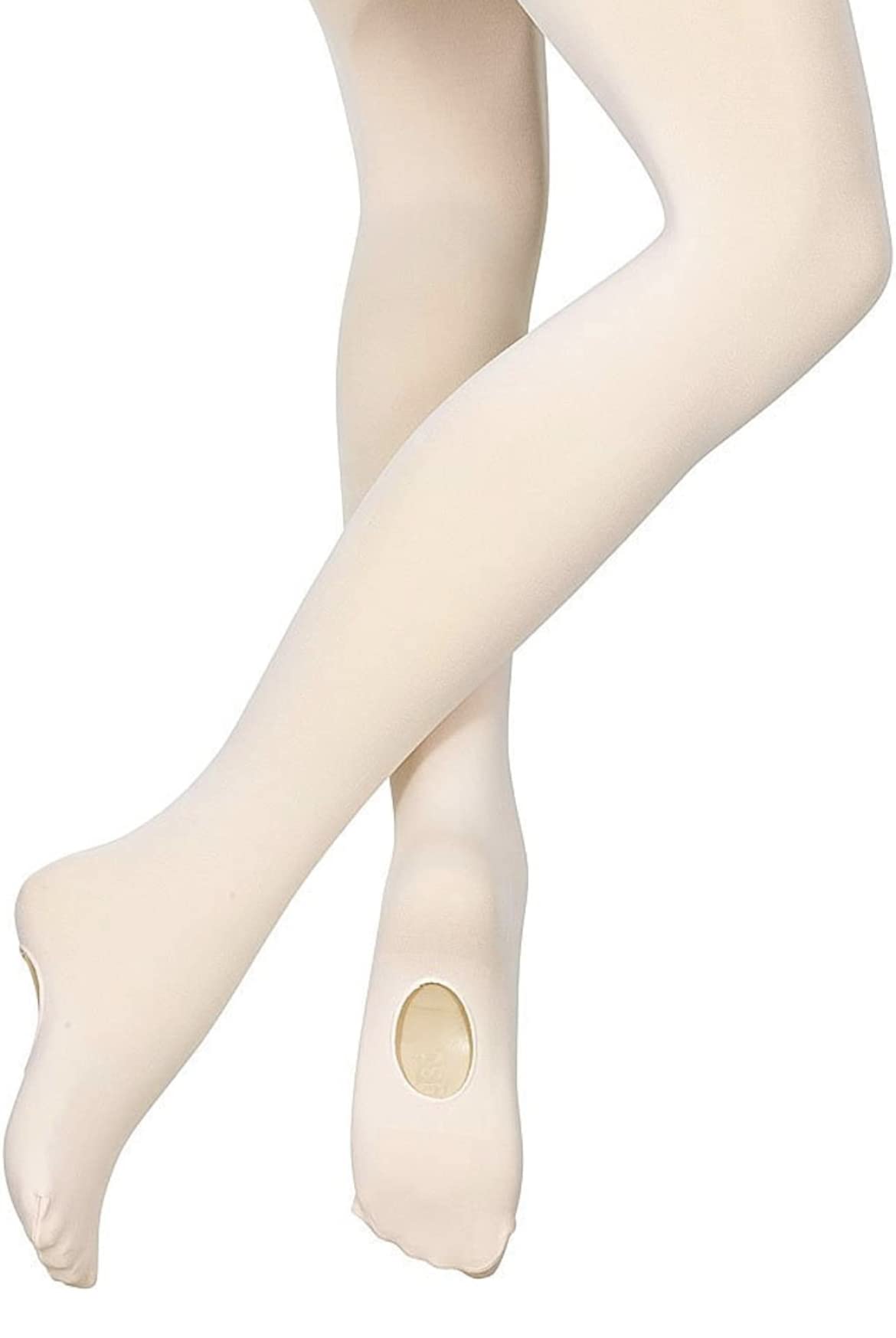 Silky Pink Convertible Ballet Tights Adult