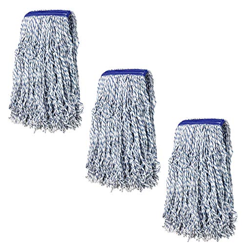 Image of Kleen Handler Cut End Finish Mop Head Replacement,Universal Headband, 3Pack