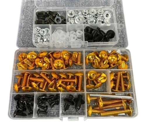 Kit de vis carénage moto CBR650R contre vibrations et jeu de carrosserie couleur or