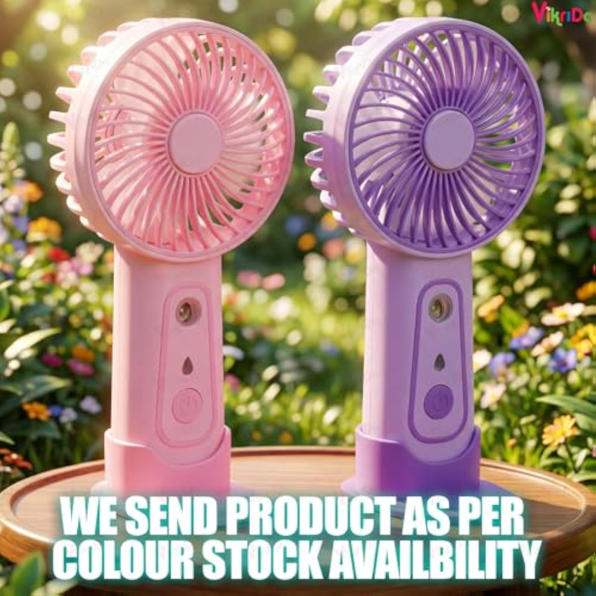 Jolly Panda Portable Rechargeable Handheld Fan with Water Spray