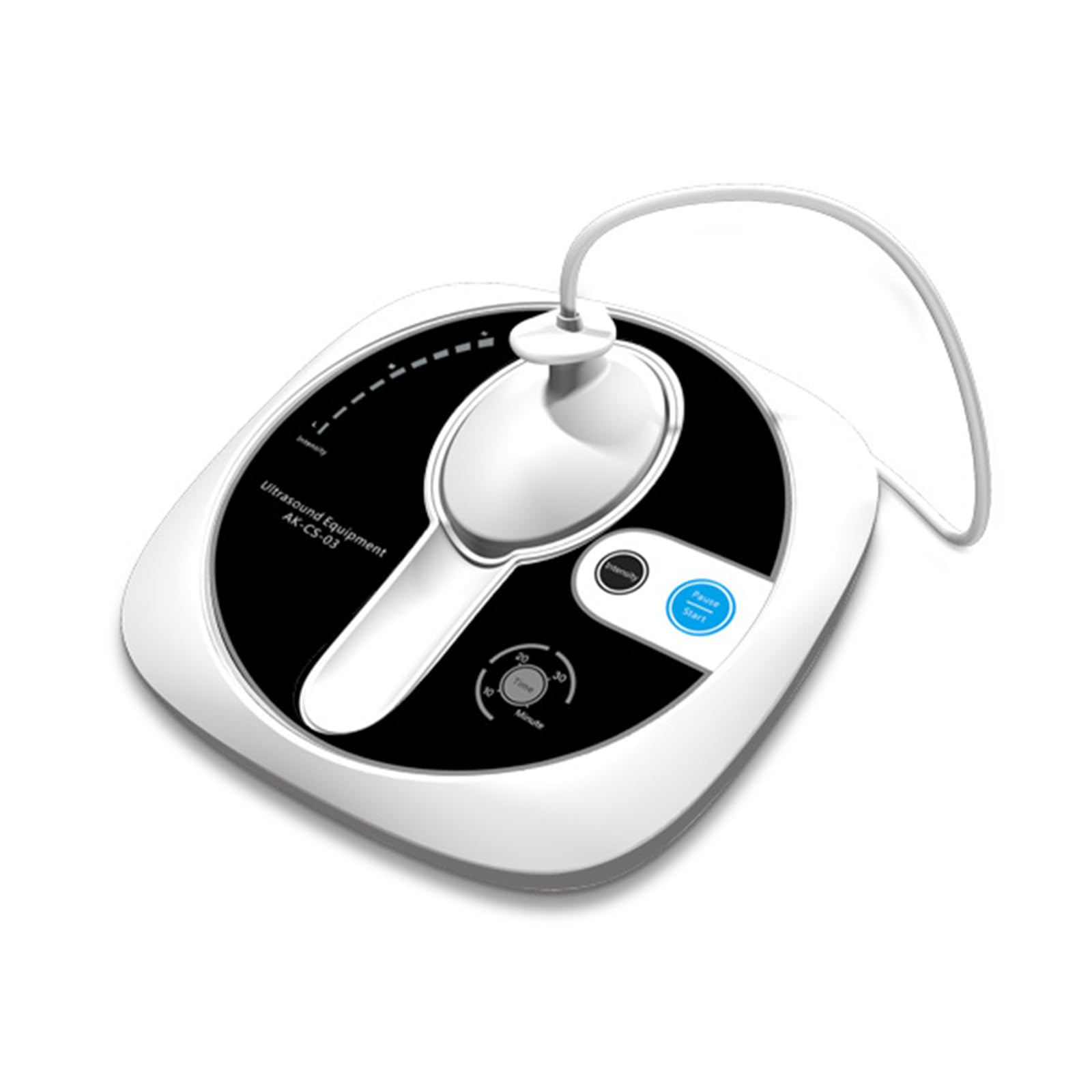 Máquina de Terapia de Ultrasonidos Fisioterapia, Dispositivo de Masaje Para Alivio Muscular y Articular, 3 Niveles Ajustables Dispositivo Masajeador de Ultrasónica Para Uso (Blanco A03)