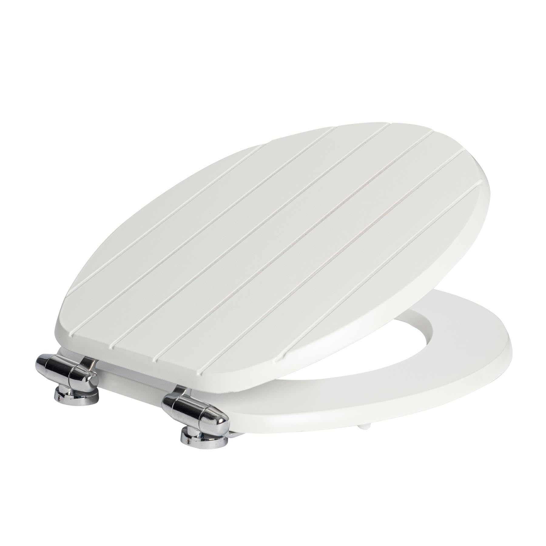 Harbour Housewares White Soft Close Tongue & Groove Toilet Seat
