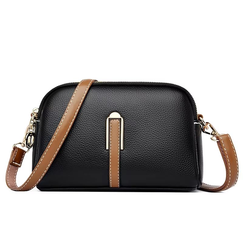 Crossbody Bags for Women, PU Leather Crossbody Purses with shoulder strape (Color_Black)-image-48