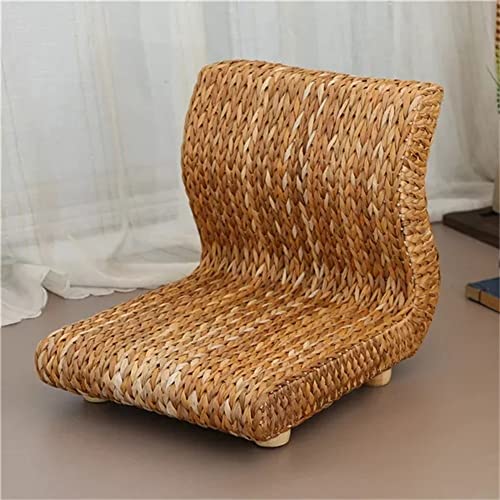 Ygmbb Handmade Rattan Legless Chair Seats Backrest Chair For Balcony Bay Window Office Living Room Bedroom (Color : Beige, Size : 37X47X35Cm) #TOP29