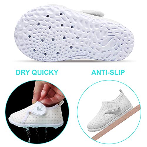 Feetcity Quick Dry Water Sport Shoes Beach Aqua Surf Sports Socks Barefoot For Baby Boys Girls White 2-2.5 Years Toddler #TOP2