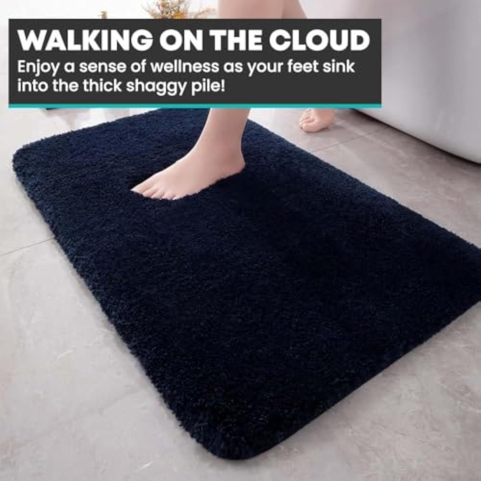 Microfiber Bathroom Mat, 40 x 60 CM