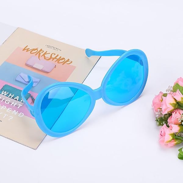 YOVECATHOU 6pcs Giant Big Eyeglasses Large Huge Novelty Funny Sunglasses Eyewear Party Supplies For Adults Festival Holiday Party Favors Photo Booth Props by YOVECATHOU - Used condition - Image 2