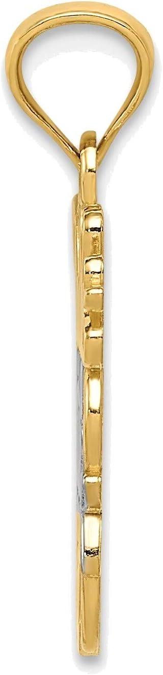 Bonyak Jewelry and Rhodium Daddys Little Girl Pendant in 14K Yellow Gold with Rhodium Plating