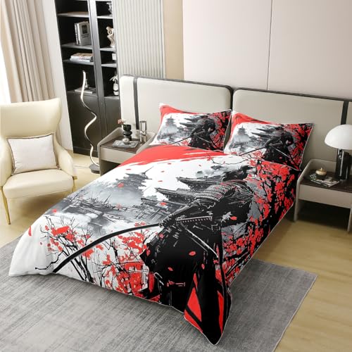 Housse de couette samouraï japonaise 100% coton fille garçon - 3