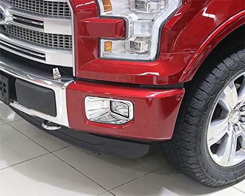GZXinWei ABS Chrome Car Outer Front Fog Light lamp Cover Trims Exterior Accessories,Silver