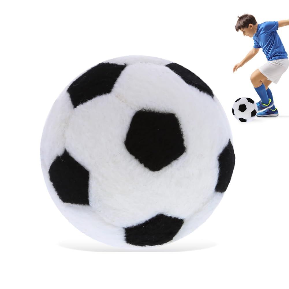 CLKDPNO Football Plush Toy 18cm Soft Soccer Ball Toy Realistic Black White Football Doll Cute Stuffed Toy for Kids and Football Fans, Sofa, Bedroom, Car Decor
