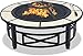 Produktbild CENTURION Supports Nusku Luxuriös und Premium Multifunktions-Schwarz Mit Keramik Fliesen 360 ° Outdoor Garten & Terrassenstrahler rund Fire Pit Feuerschale