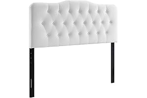 Modway Annabel Diamond Tufted Performance Velvet Queen Headboard in White