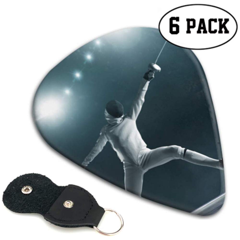 A Fencing Masked Fencer With A Rapier Guitar Pick Up Kit Guitar Picks 6 Pack Heavy Gift For Bass,electric & Acoustic Guitars