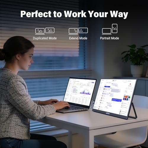 Image of InnoView 15.6 inch Portable Monitor 60Hz 4K UHD 3840x2160 | 100% sRGB HDR | Travel Monitor with 2 USB-C & HDMI Ports | Second Screen for Laptop Mac PC Xbox PS5 Switch (Includes Adapter)