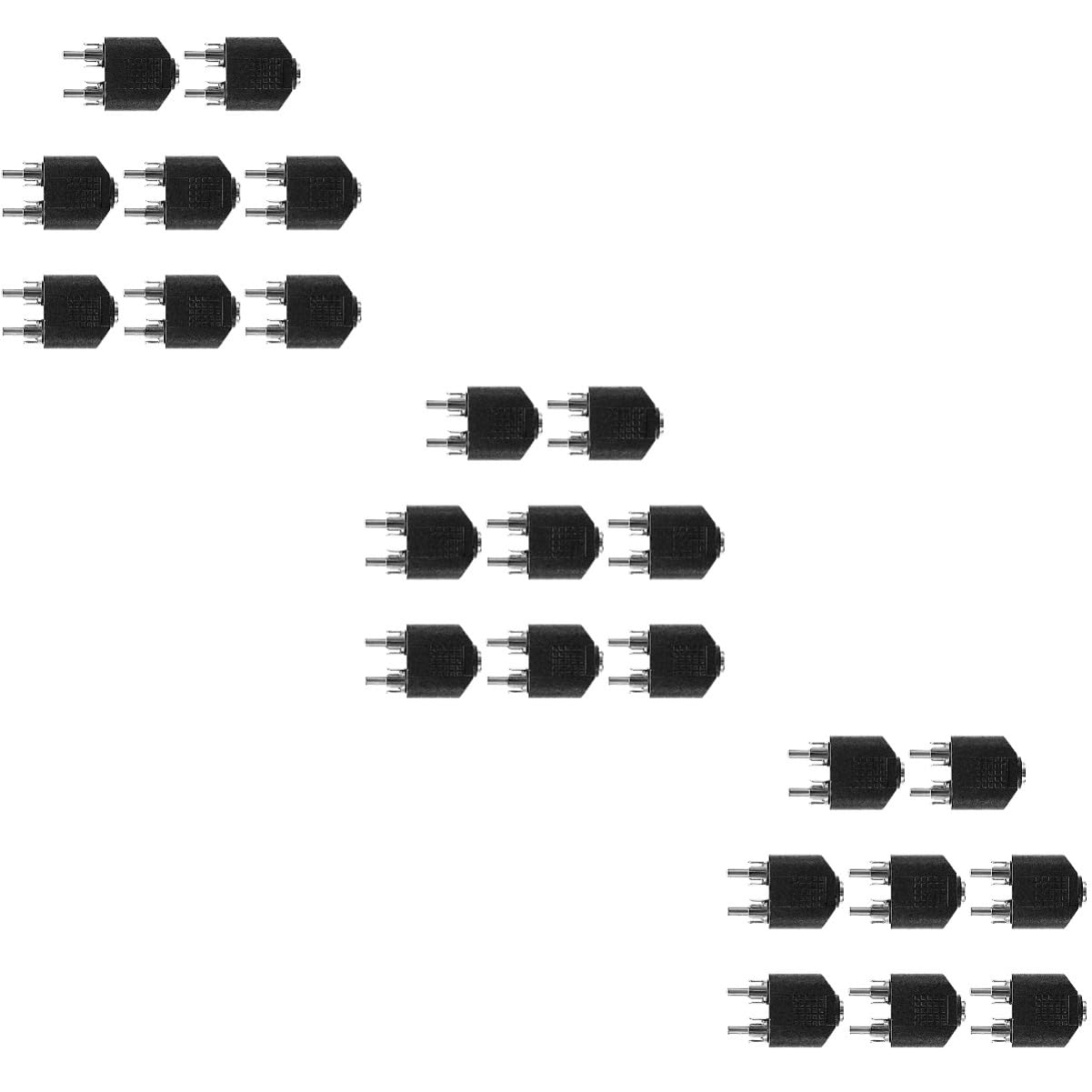 Housoutil 3sets Audio Converter Boom Fast Cables Headphones Coupler Wire Guitar Dual to Dual Cable Jack to USB C USB to Cable Mic Cable Power Headphone to Jack Adapter Cord Black Zinc 8pcs*3