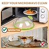 12 Inch Microwave Splatter Cover, Upgraded Microwave Cover for Food with Water Steamer, Integrated Handle, Splatter Guard, Cookware lid, House Warming Gifts New Home, Green #1