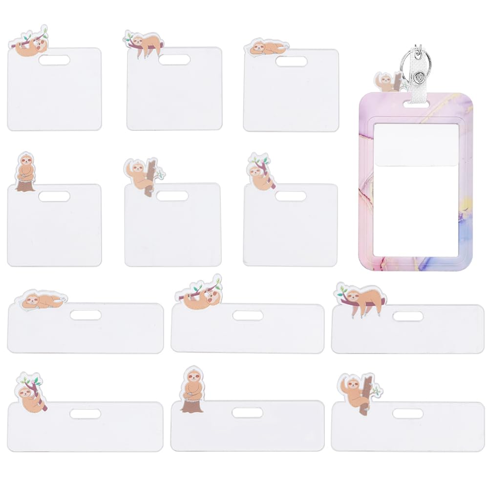INFUNLY 12PCS Sloth Nurse ID Badge Toppers - Colorful Animal Badge Buddies for Doctors & Nurses