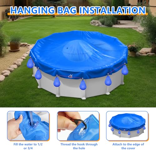 Cobertor redondo para piscina 21 pies con accesorios miniatura 7