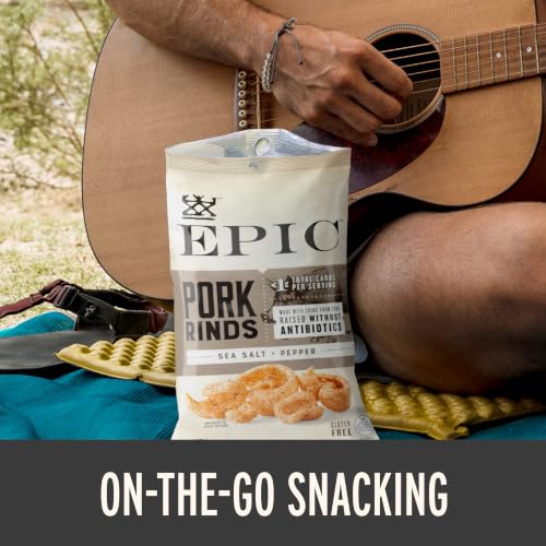 EPIC Provisions Sea Salt & Pepper Pork Rinds, Gluten-Free, 2.5 oz - image 6