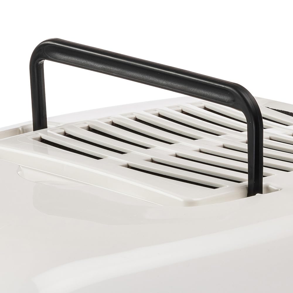 FERPLAST - Kuweta dla kota – kuweta dla kota z pokrywą – drzwi uchylne – filtr z węglem aktywnym do neutralizacji zapachów – duża kuweta dla kota – 39,5 x 52,5 x 38 cm – Prima Toilette, czarna