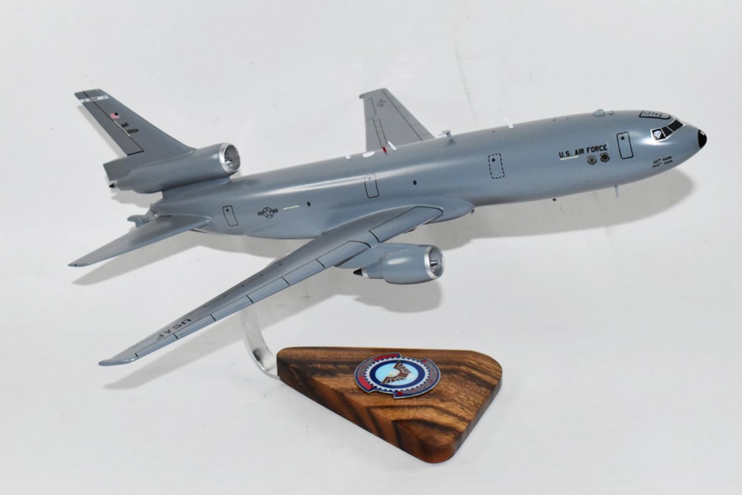 660th AMXS Travis AFB KC-10 Model, Mcdonnell Douglas, 1/121 (18 in) Scale, Mahogany