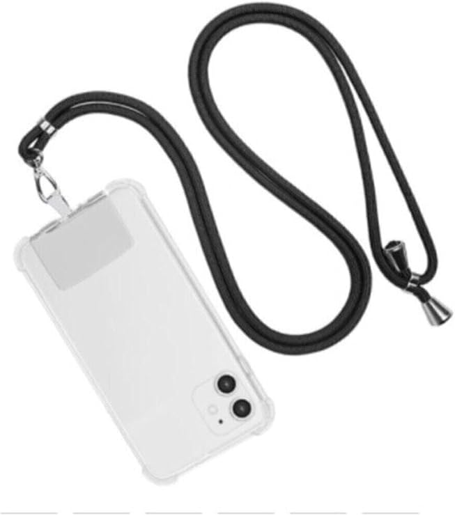 CONSTRAIN Compatible with All Phone Models Neck Strap – Adjustable, Silicone Strap Apparatus - Black