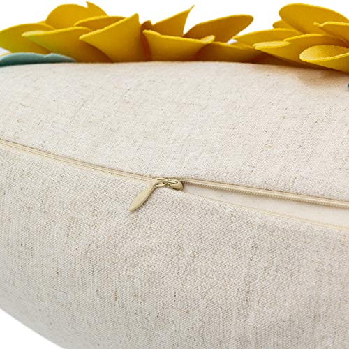 Kingrose 3D Daisy Flower Throw Pillow Cover Decorative Accent Pillow Case Soft Cushion Cover For Sofa Bedroom Summer Spring Home Decor 12 X 20 Inches Solide Suede Yellow #TOP5