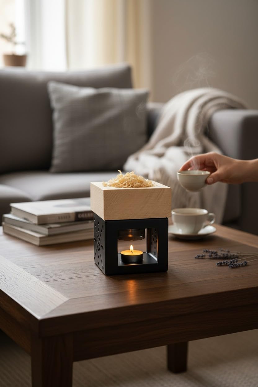 Diffuseur de pin « Zirben Kraftwerk » - Parfum d'ambiance et désodorisant avec copeaux de pin
