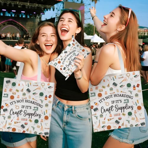 Image of Y1tvei Canvas Bags Gifts, Tote Bag with Makeup Pouch, Birthday Party Favors