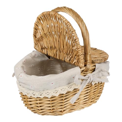 Toyvian Fruit Vegetable Storage Basket 1pc Wicker Weaving Basket ...