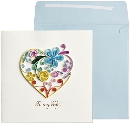 NIQUEA.D, Tarjeta de cumpleaños con diseño de corazón para esposa