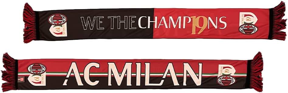 AC Milan 赤黒 スカーフ 公式ファンクラブ Amazon | AC Milan 公式 19th Scudetto スカーフ ダブル