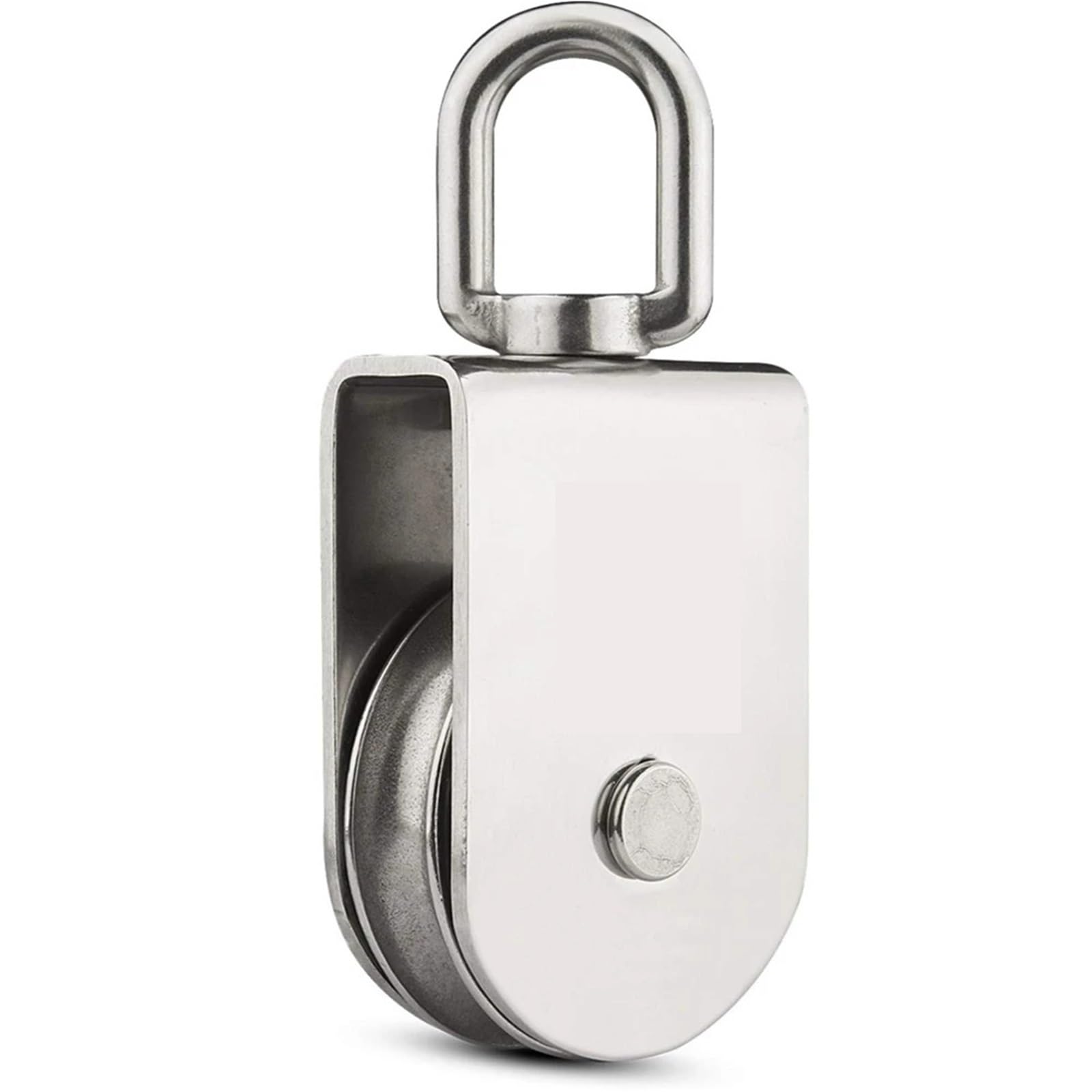 Bloque de Polea Doble Polea única de elevación, carga de 1322 libras, bloque de polea de cuerda de elevación giratoria resistente de acero inoxidable, polea de 75mm Polea Bloquear