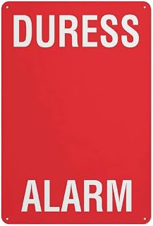 Duress Alarm - 12×8 Inch Security Warning Sticker Outdoor Sign