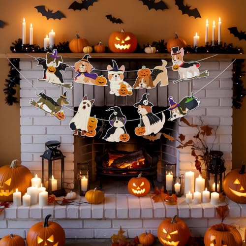 Image of Halloween Dog Banner Party Decorations for Pet Halloween Birthday Party