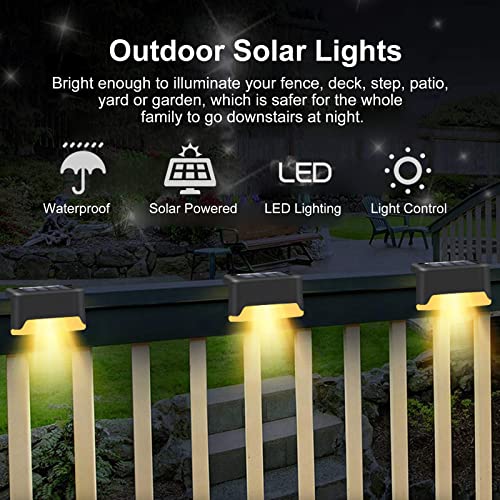 Domary Lâmpada ao ar livre, 4 PCS Luzes Solares Exteriores à Prova D'Água Luzes de Deck Decorativas