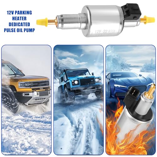2 Stück 12V 22ML Ölpumpe Kraftstoffpumpe mit Ölpumpendecke, Diesel Standheizung Ölpumpe Heizungspumpe Dosierpumpe, Kraftstoff pumpe für Auto Dieselheizung Dosierpumpe Standheizung Passend
