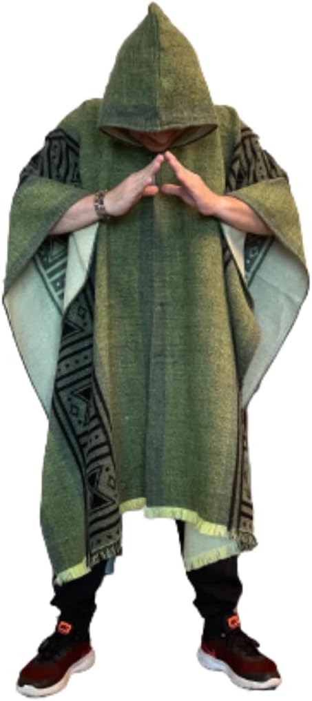 Bruno Encanto Real Poncho For Adult - Warm, Lightweigh, Hood, Costume, Unisex (Adults 38x59in)