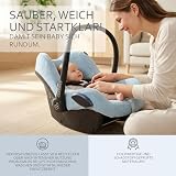 BAMBINIWELT OFERTA KOMBBI-OFERTA OFERTA na lato, pokrowiec ochronny, poszewka z frotte + poduszka na pas do Maxi Cosi CabrioFix (różowy + czarny)