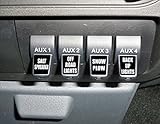 2016-Older Upfitter Switch Decals | Personalized Vinyl AUX Labels | Custom Stickers - Fits Ford...