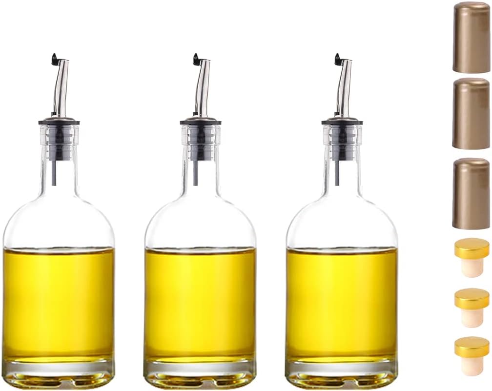 SET OF 2, 6 oz. (Ounce) Tabletop Oil and Vinegar Cruet