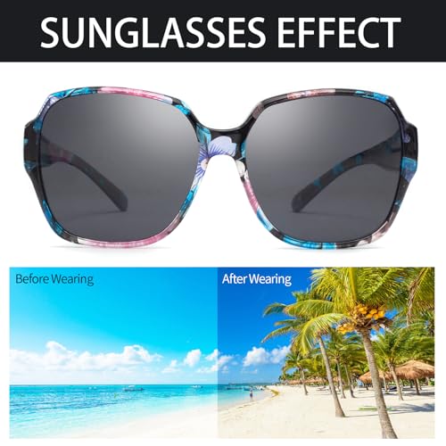 JIMMY SUNSHINE Sunglasses Fit Over Glasses for Men Women Fit Over Prescription Glasses Lightweight Square Frame4