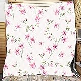 Material: 100% Polyester, doux et doux pour la peau, excellent pour l'utilisation, couture de bord exquise, le motif est un motif de patchwork floral exquis, apportant la chaleur du printemps à votre chambre.